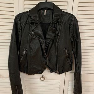 Free people leather jacket